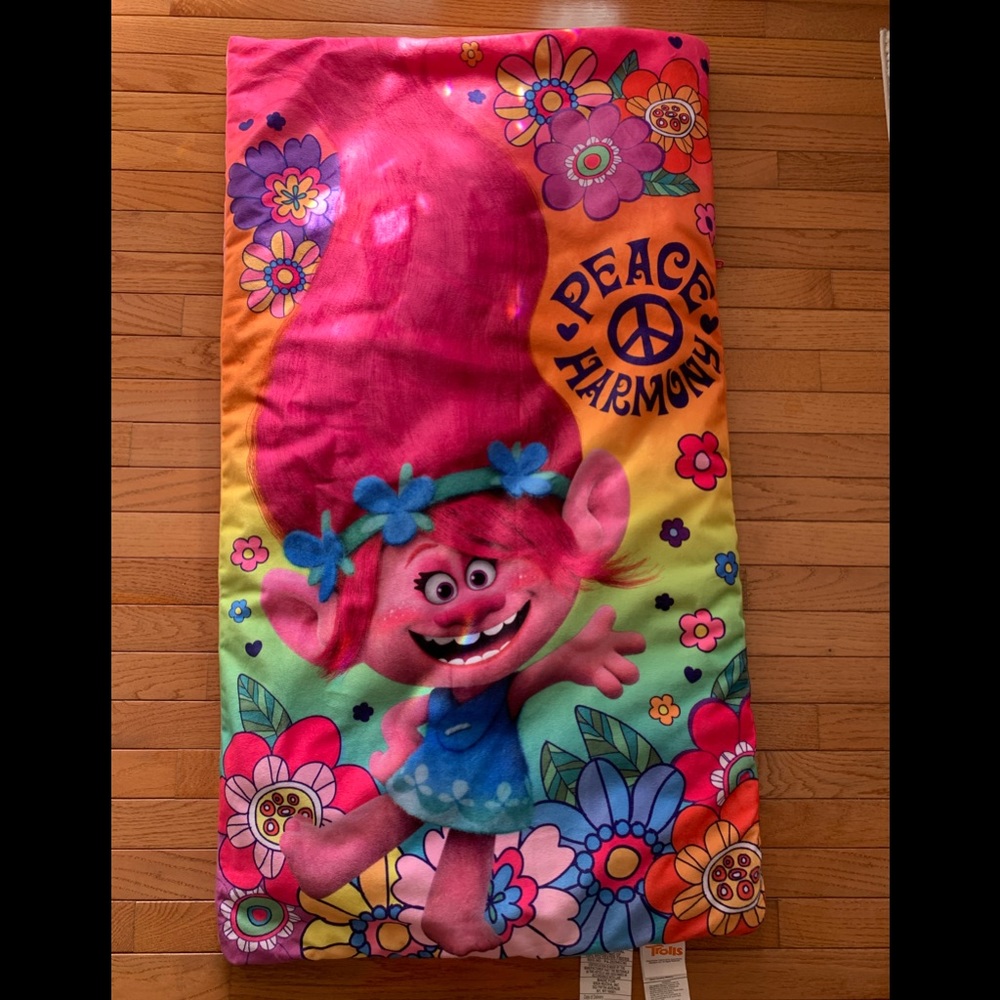 Trolls toddler size sleeping bag
